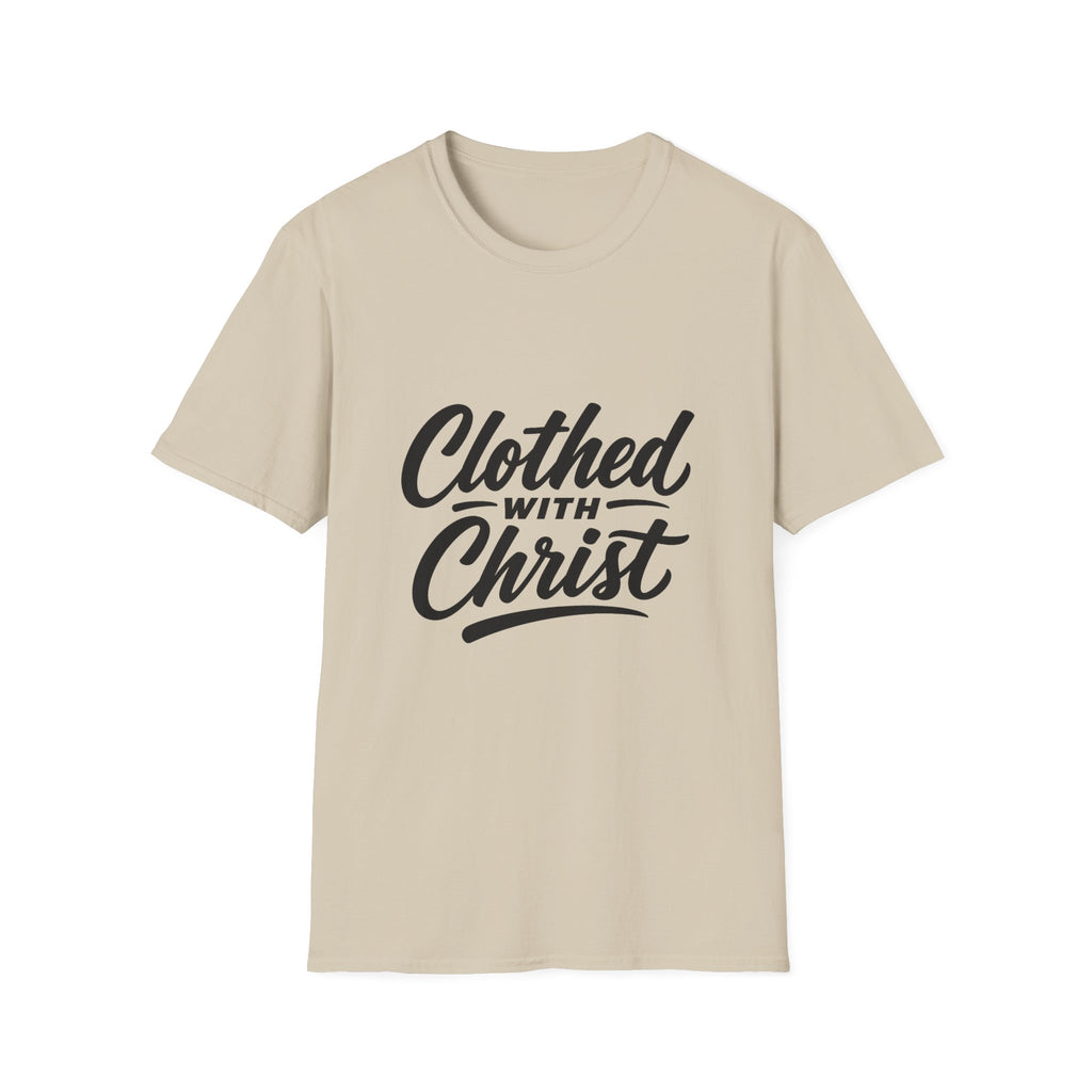 Clothed with christ christian faith bible verse typography for believers church youth group and christian streetwear T-Shirt