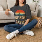 Ready For The Battle 1 Corinthians 16 13 Christian Warrior Mountain Sunset T-Shirt