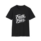 Faith over fear christian encouragement message for believers and church youth bible verse inspiration T-Shirt