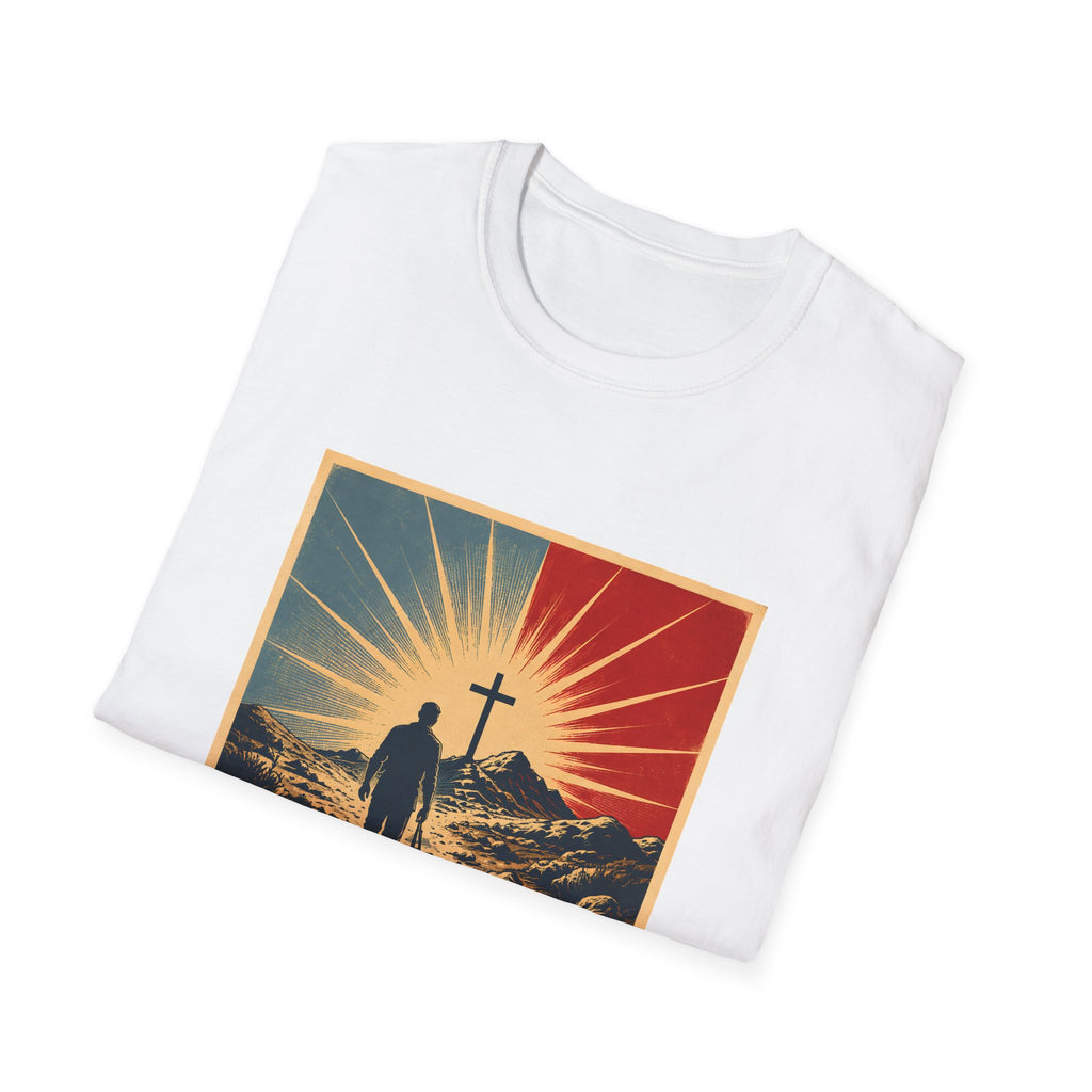 Walk By Faith Not By Sight Christian Cross Sunset Bible Verse Inspirational T-Shirt