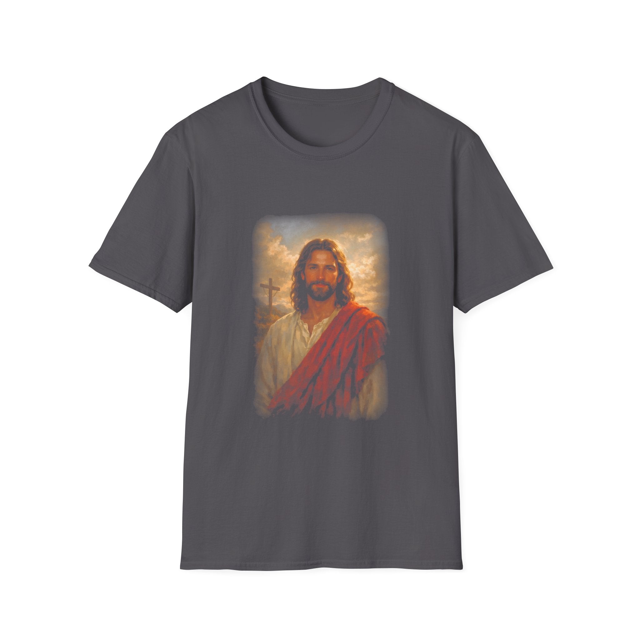 Jesus christ with cross christian faith resurrection savior inspirational religious image T-Shirt