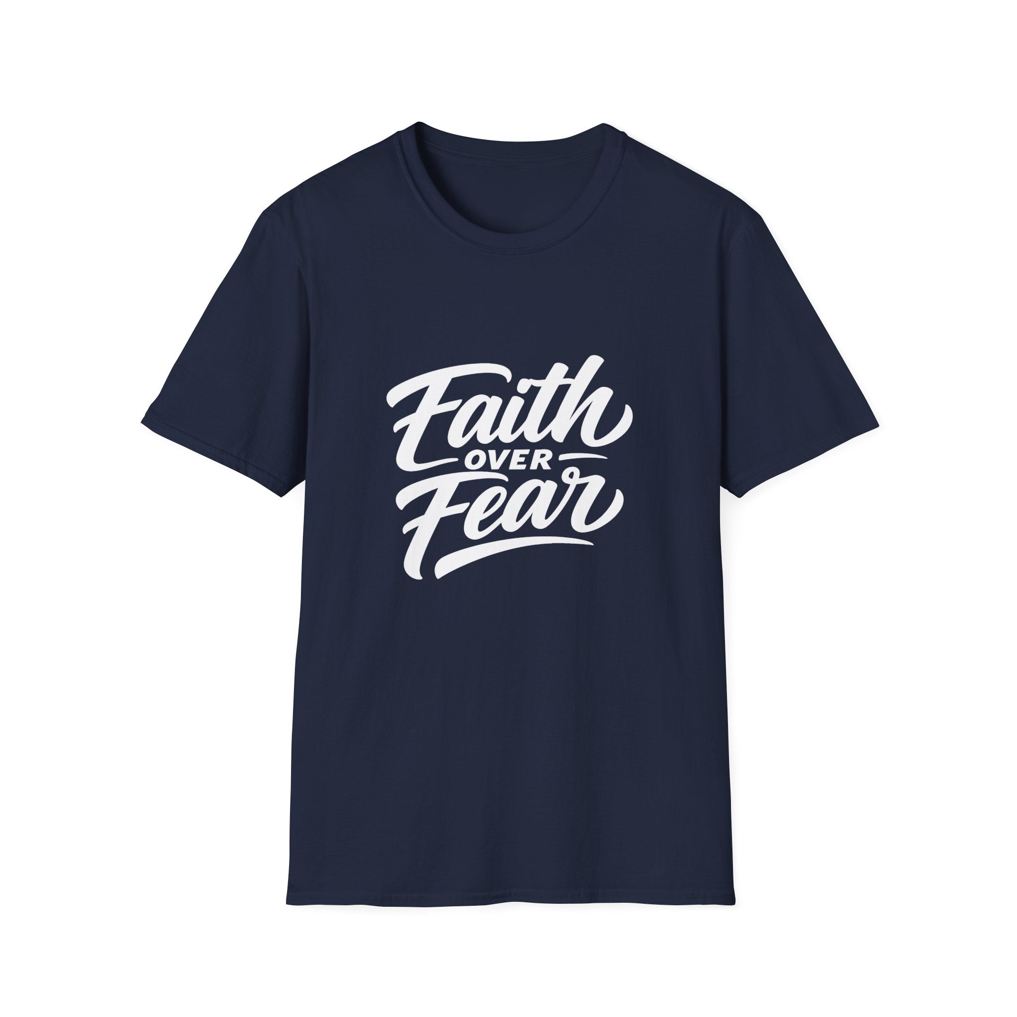 Faith over fear christian encouragement message for believers and church youth bible verse inspiration T-Shirt