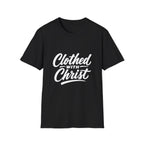 Clothed with christ christian faith bible verse typography for believers church youth group and christian streetwear T-Shirt