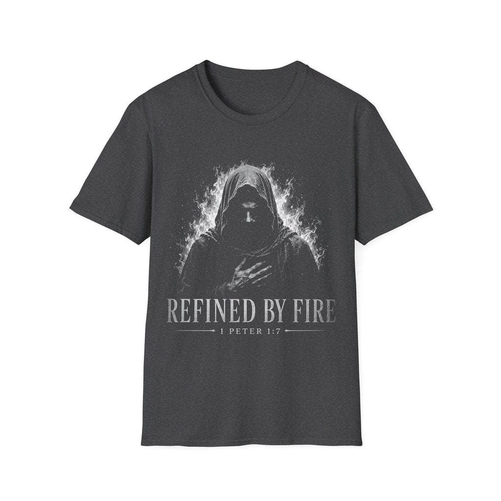 Refined By Fire 1 Peter 1 7 Christian Warrior Faith Bible Verse Scripture T-Shirt