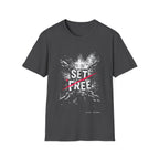 Set free john 8 36 christian cross broken chains easter faith freedom T-Shirt