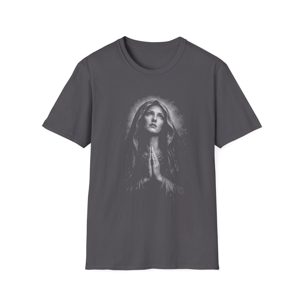 praying virgin mary artwork holy mother of god catholic faith christian prayer spiritual religious art for believers T-Shirt
