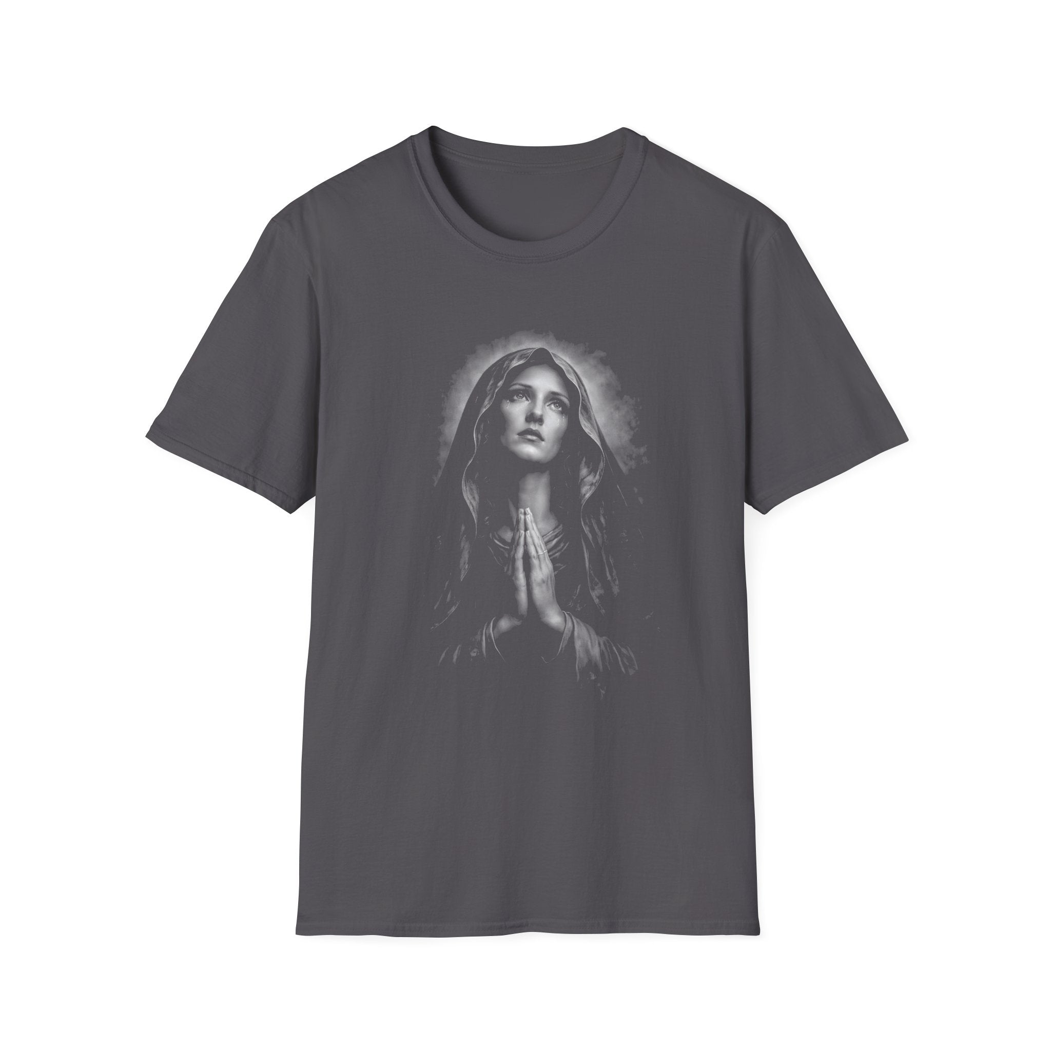 praying virgin mary artwork holy mother of god catholic faith christian prayer spiritual religious art for believers T-Shirt