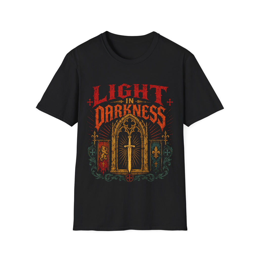 Light In Darkness Medieval Sword Faith Symbol