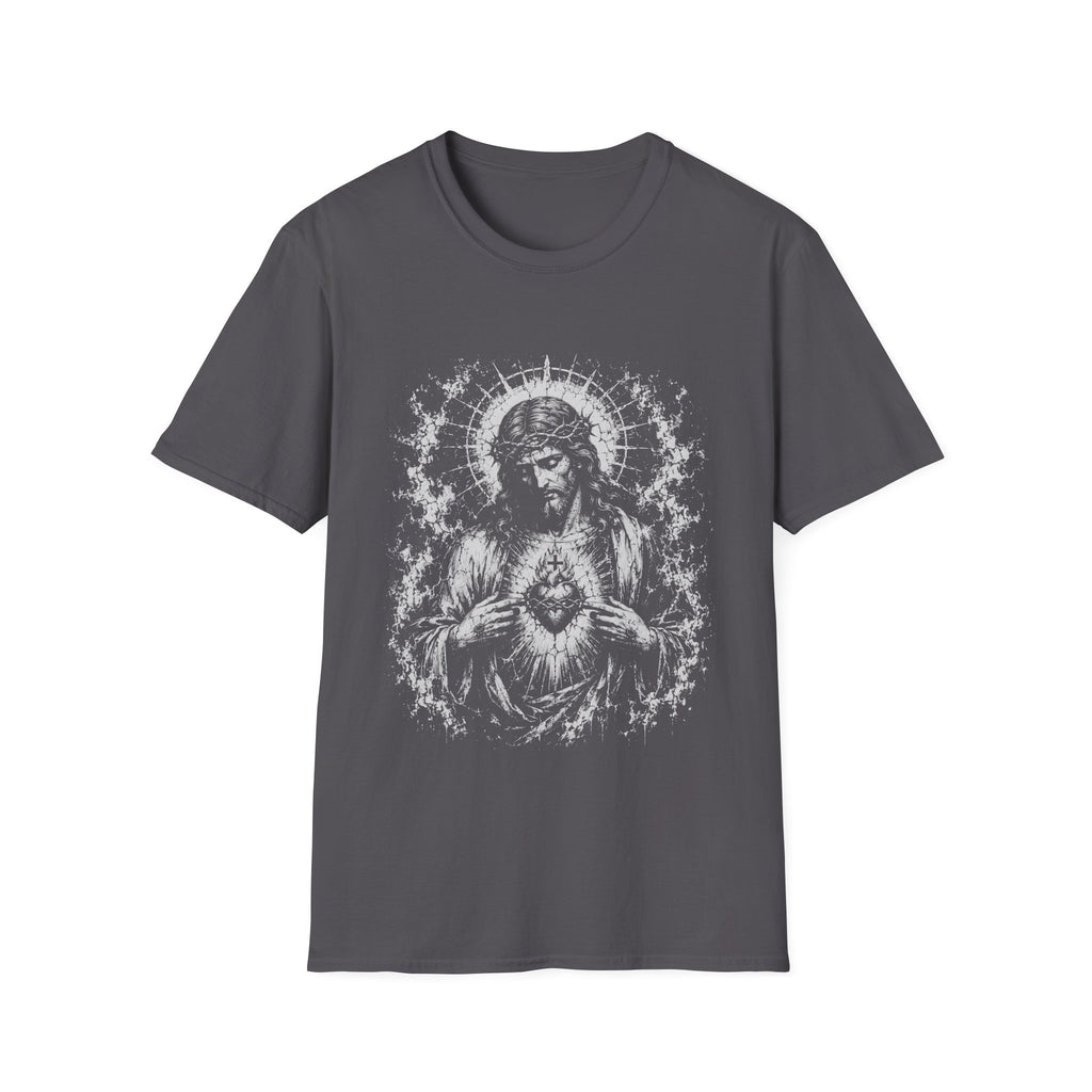 Sacred Heart Of Jesus Christ Radiant Christian Catholic Devotional Portrait T-Shirt