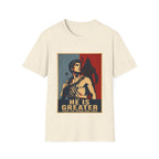He Is Greater Than The Highs And Lows Christian David And Goliath Warrior Faith Inspirational T-Shirt