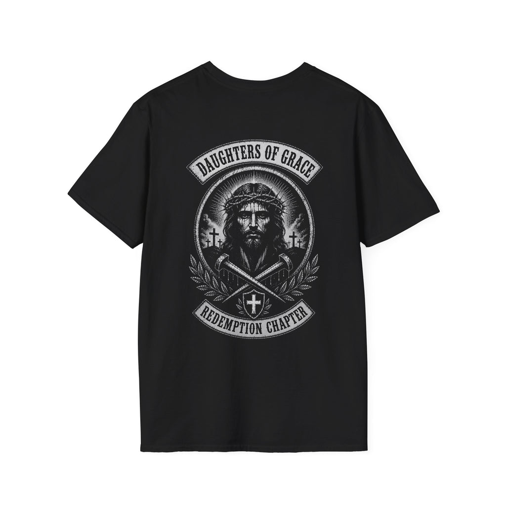Daughters Of Grace Redemption Chapter Christian Women Jesus Crown Of Thorns Cross Faith Artwork T-Shirt