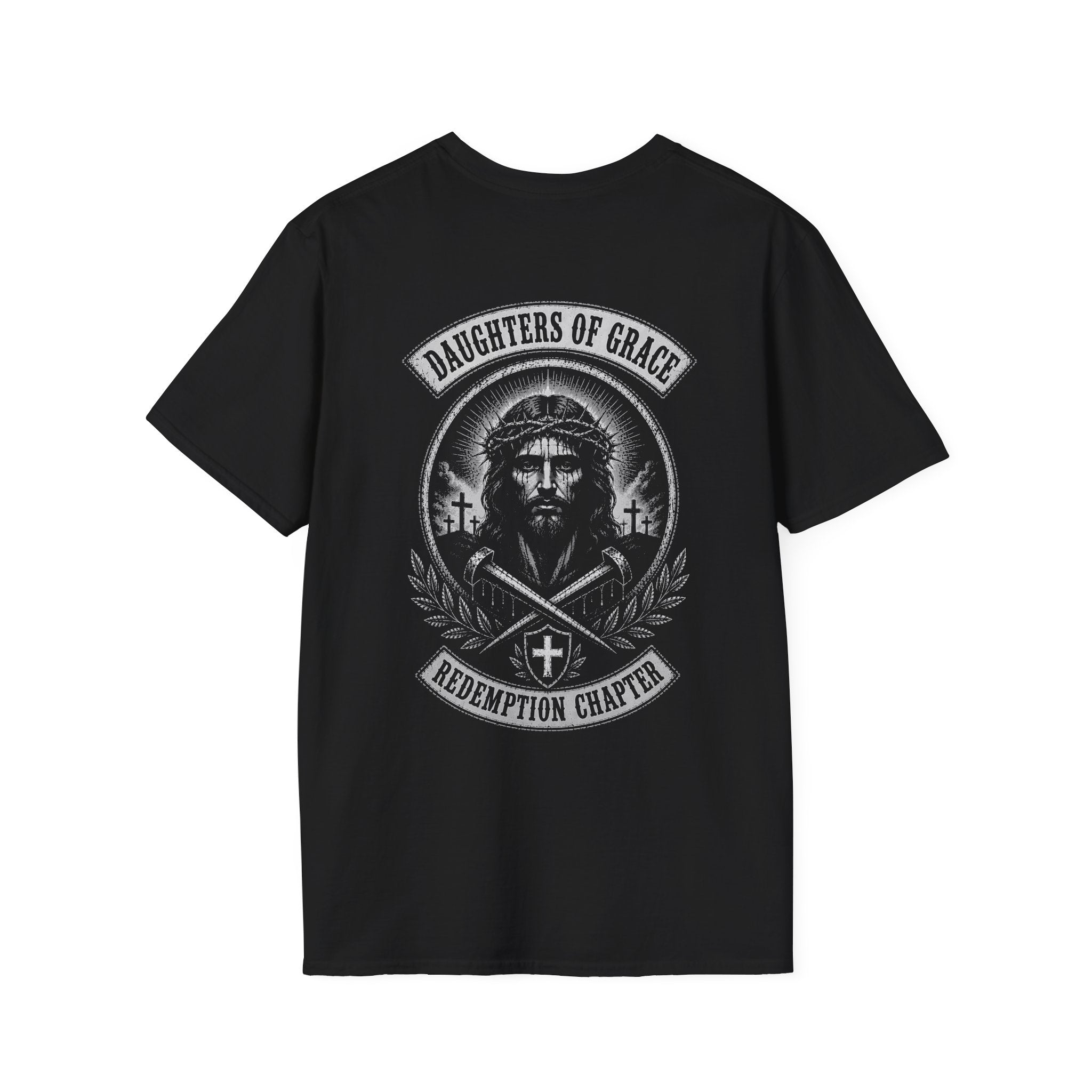 Daughters Of Grace Redemption Chapter Christian Women Jesus Crown Of Thorns Cross Faith Artwork T-Shirt