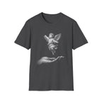 Guardian angel in gods hand spiritual christian memorial baby angel protection from above T-Shirt