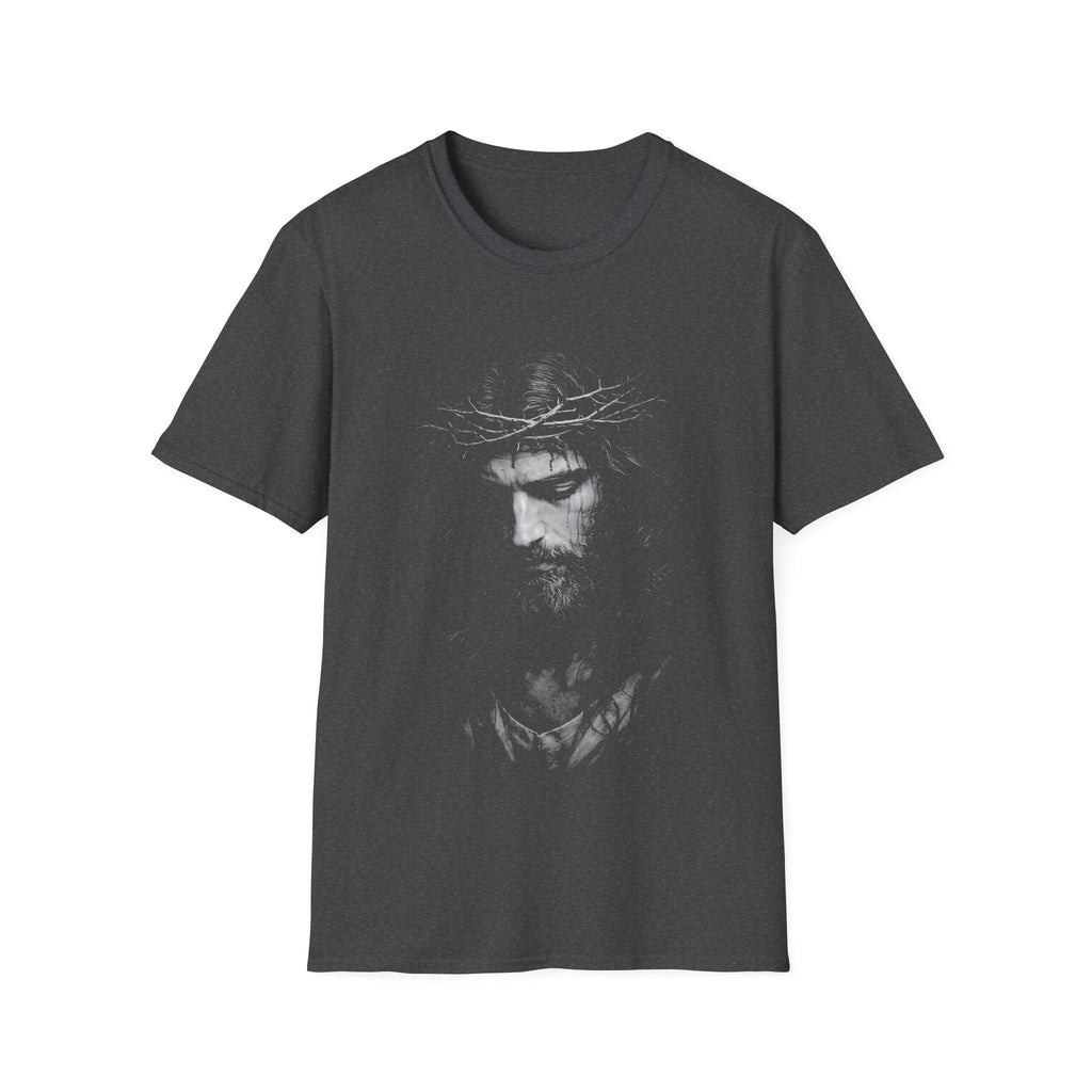 Jesus Christ Crown Of Thorns Portrait Christian Faith Lent And Easter Holy Week Religious Savior T-Shirt