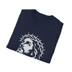 Jesus Christ With Crown Of Thorns Inspirational Christian Faith Easter Lent Good Friday Worship T-Shirt