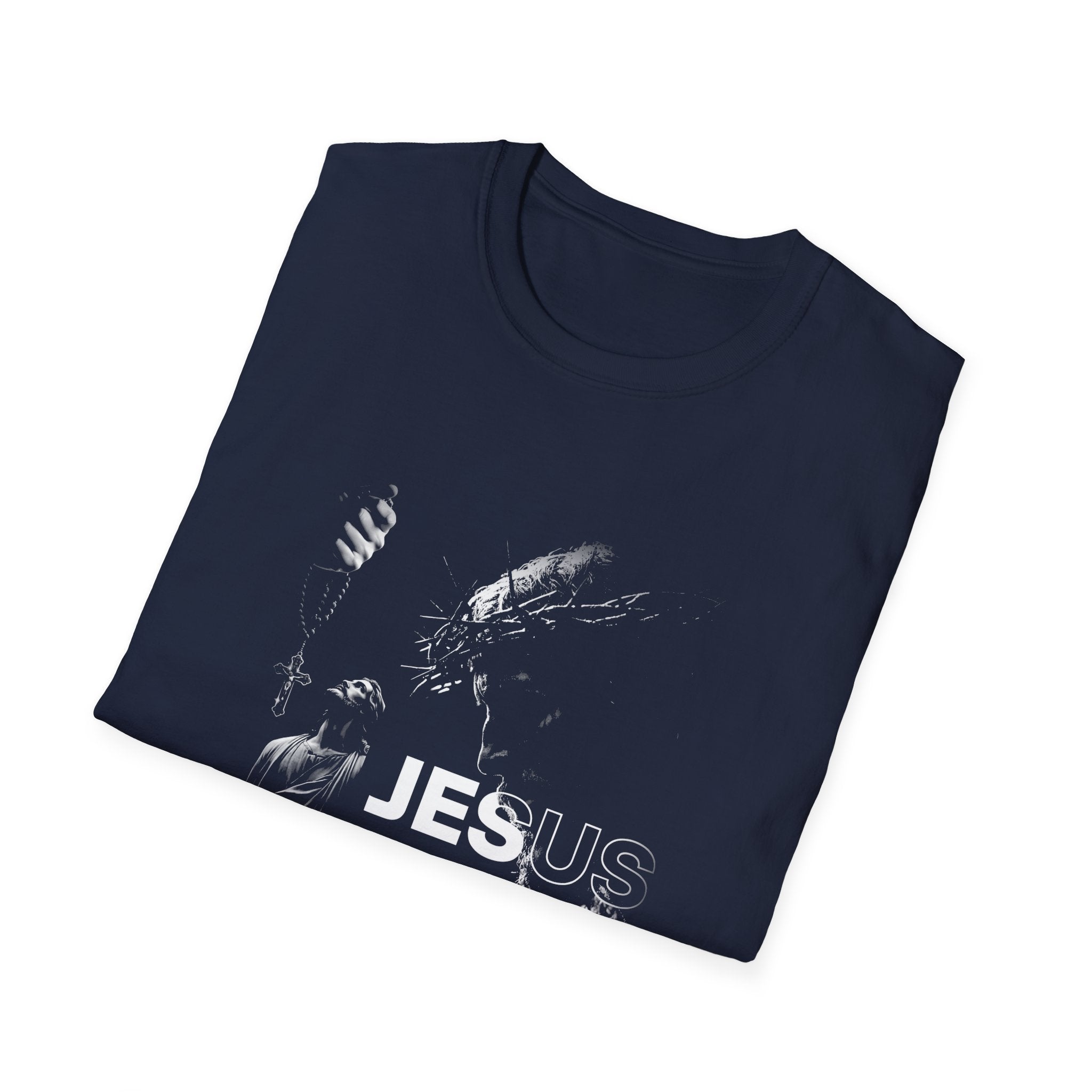Jesus jesus faith passion cross prayer crown of thorns rosary crucifix christian devotion T-Shirt