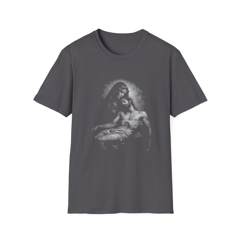 Pieta mary holding jesus christ after crucifixion sorrowful mother catholic christian passion T-Shirt