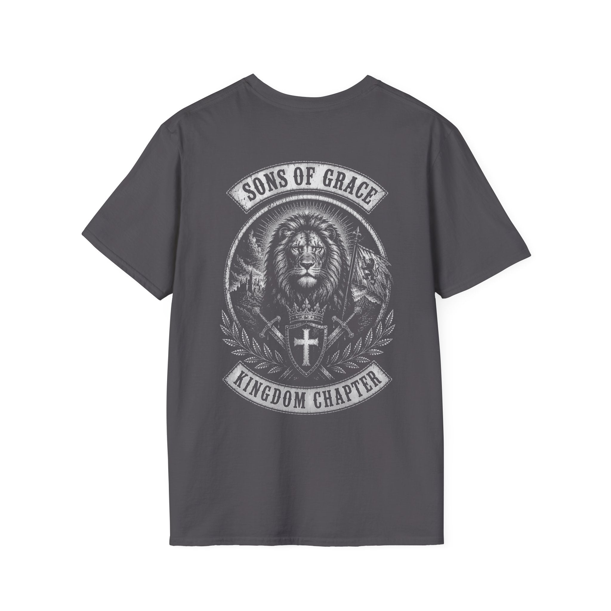 Sons Of Grace Kingdom Chapter Christian Warrior Saint Peter Keys Cross Emblem T-Shirt
