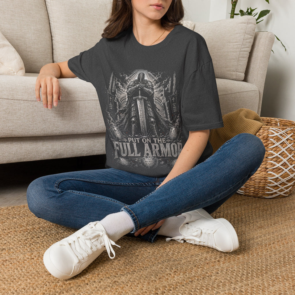 Put On The Full Armor The Word Of God Christian Knight Spiritual Warfare Armor Of God T-Shirt