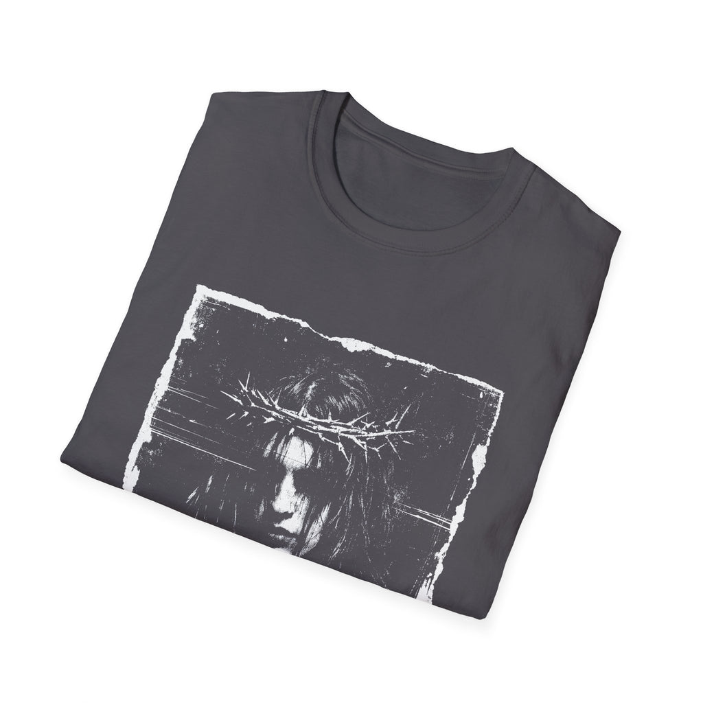 Crown of thorns gothic rock messiah dark grunge portrait alternative metal T-Shirt
