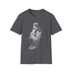 Virgin mary holding baby jesus sacred mother and child christian catholic iconic image T-Shirt