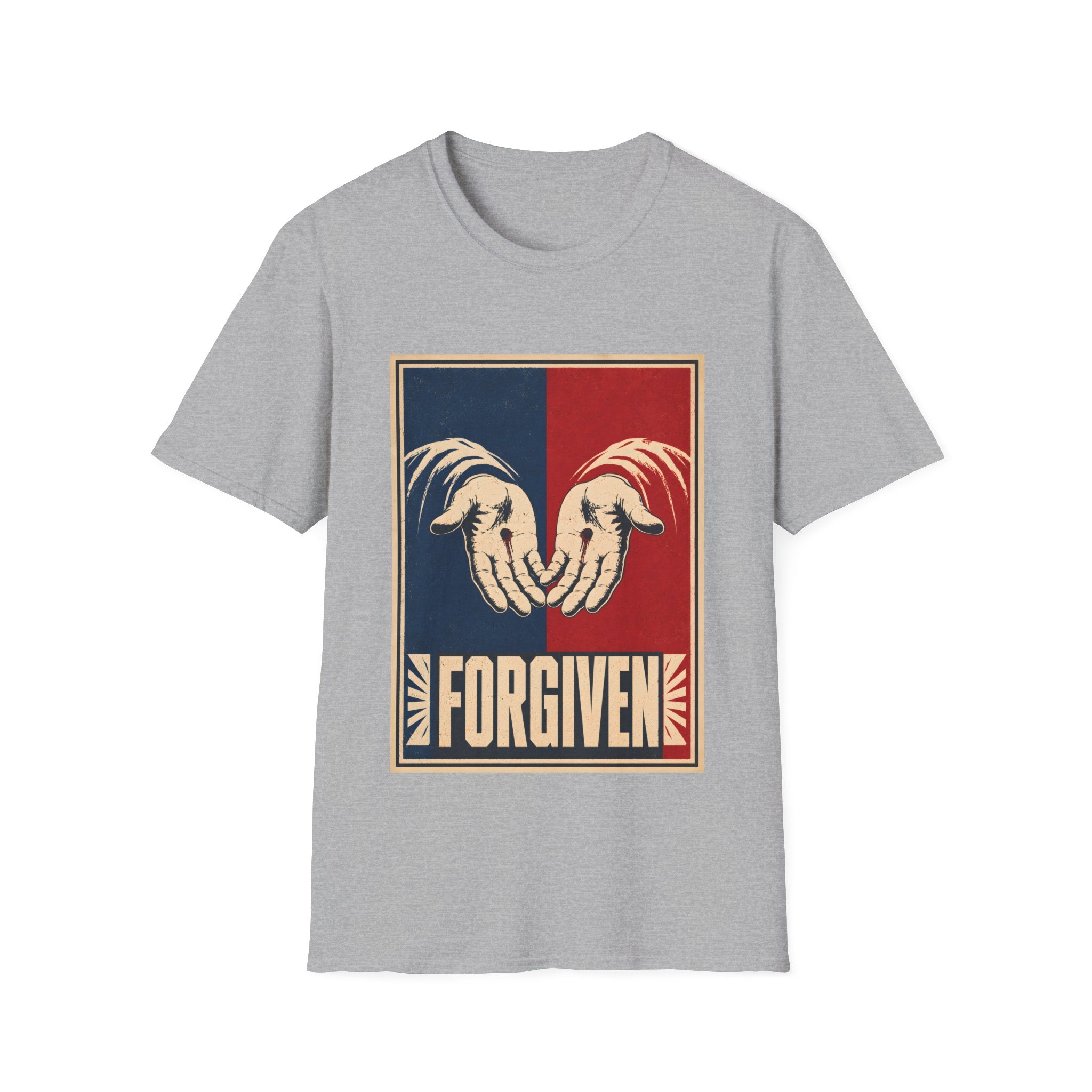 Forgiven Christian Nail Scarred Hands Jesus Easter Salvation Faith Reminder T-Shirt