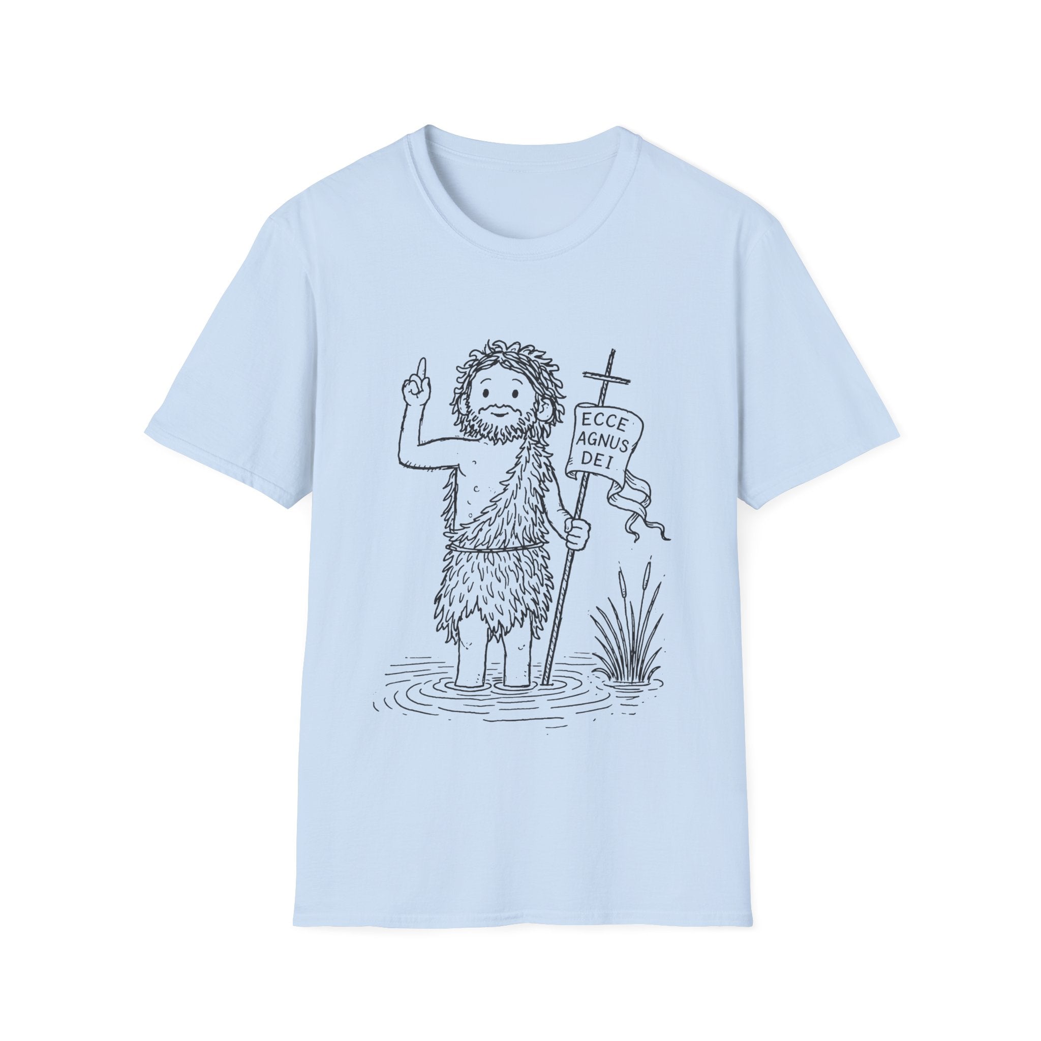 Ecce agnus dei john the baptist in jordan river christian baptism T-Shirt