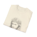 Jesus Christ Crown Of Thorns Portrait Christian Faith Lent And Easter Holy Week Religious Savior T-Shirt