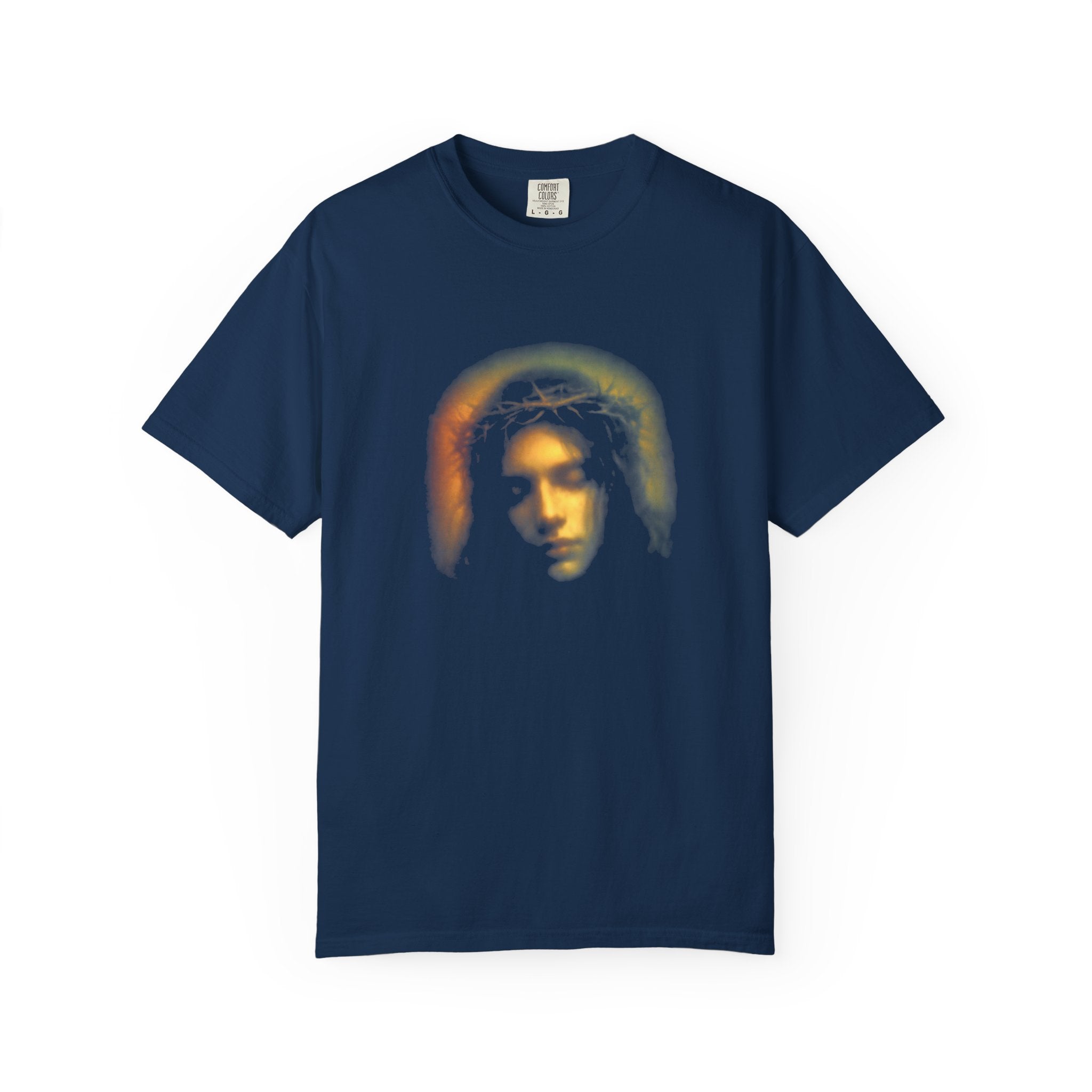 Suffering jesus with crown of thorns holy passion christian faith reflection
