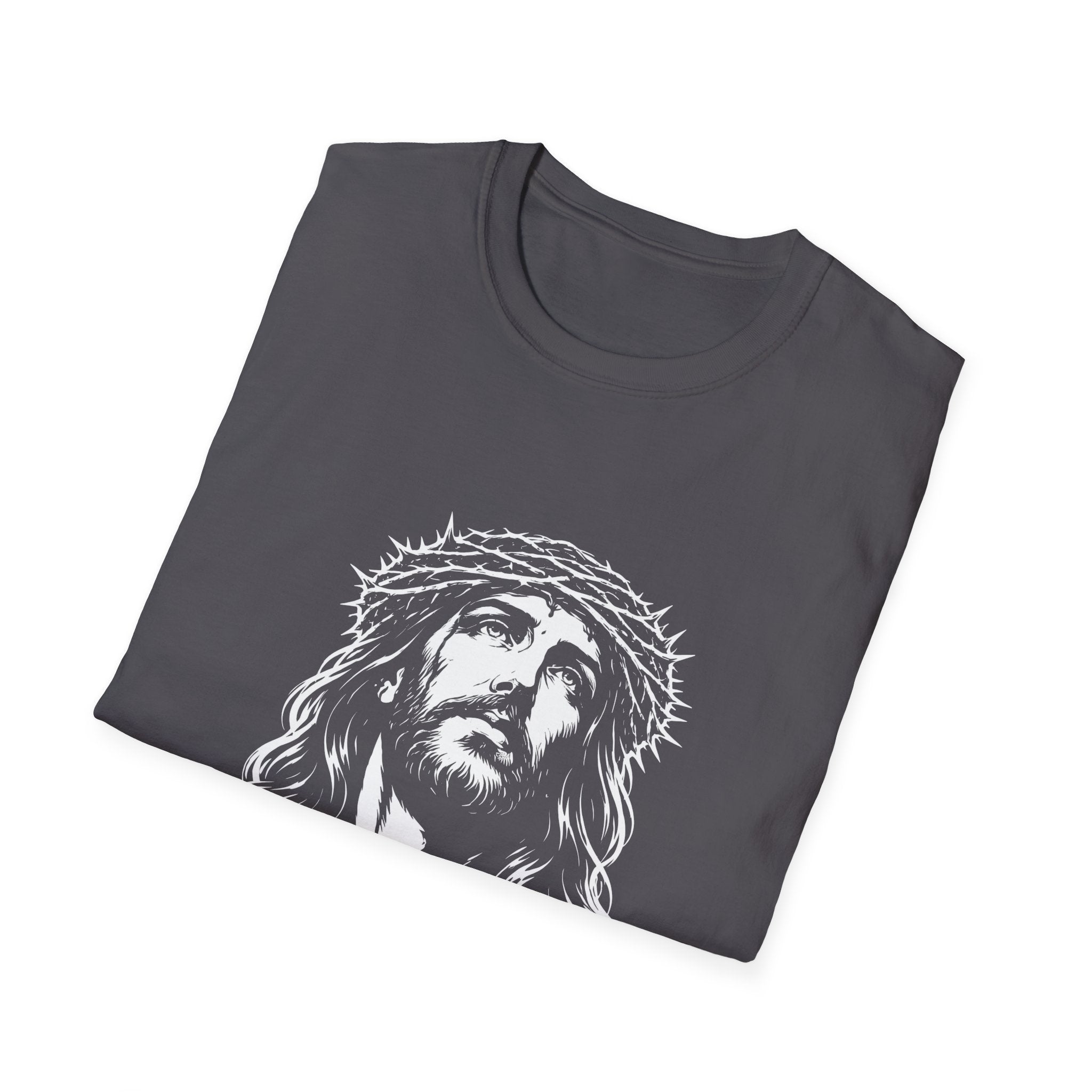 Jesus christ with crown of thorns christian faith savior crucifixion good friday easter religious T-Shirt