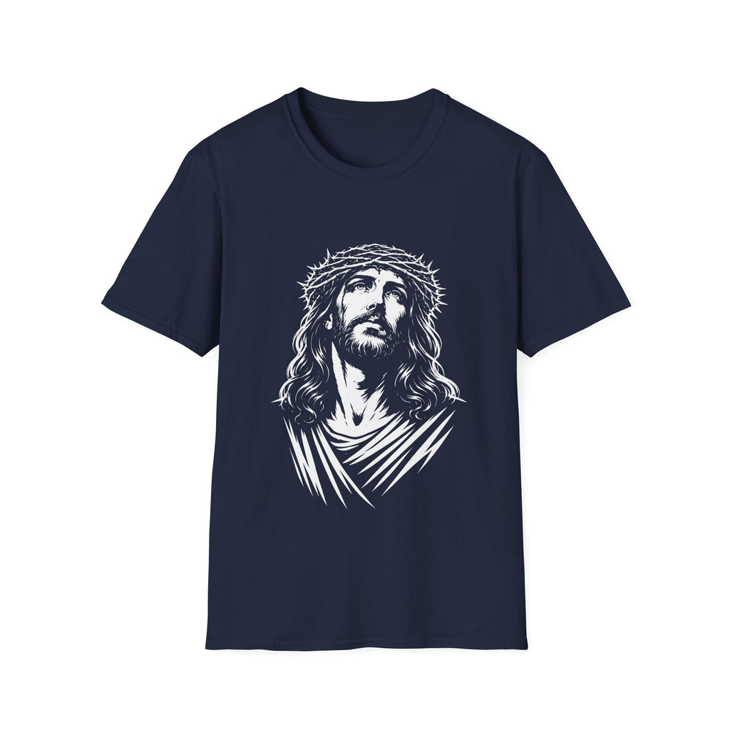 Jesus christ with crown of thorns christian faith savior crucifixion good friday easter religious T-Shirt