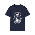 Jesus christ with crown of thorns christian faith savior crucifixion good friday easter religious T-Shirt