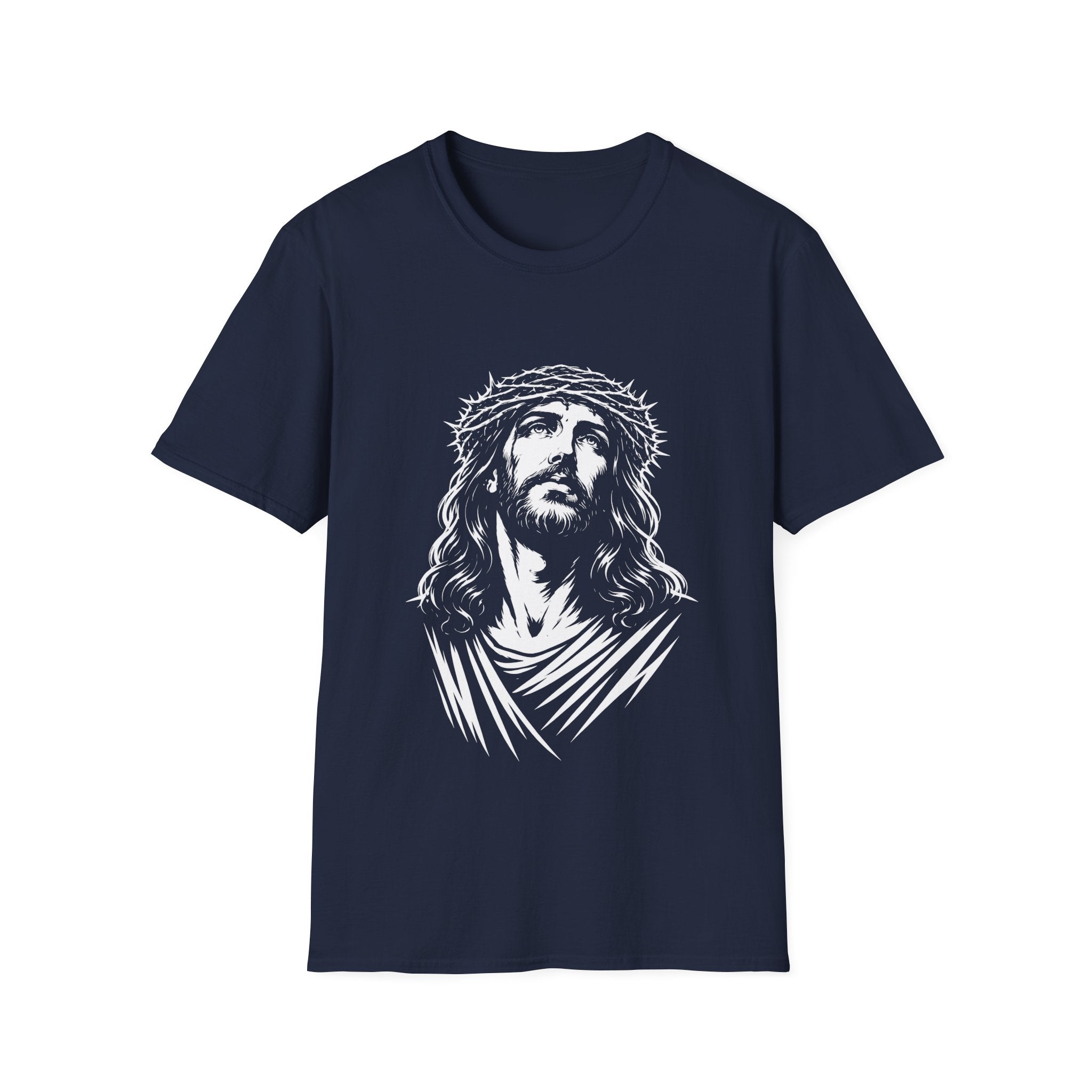 Jesus christ with crown of thorns christian faith savior crucifixion good friday easter religious T-Shirt