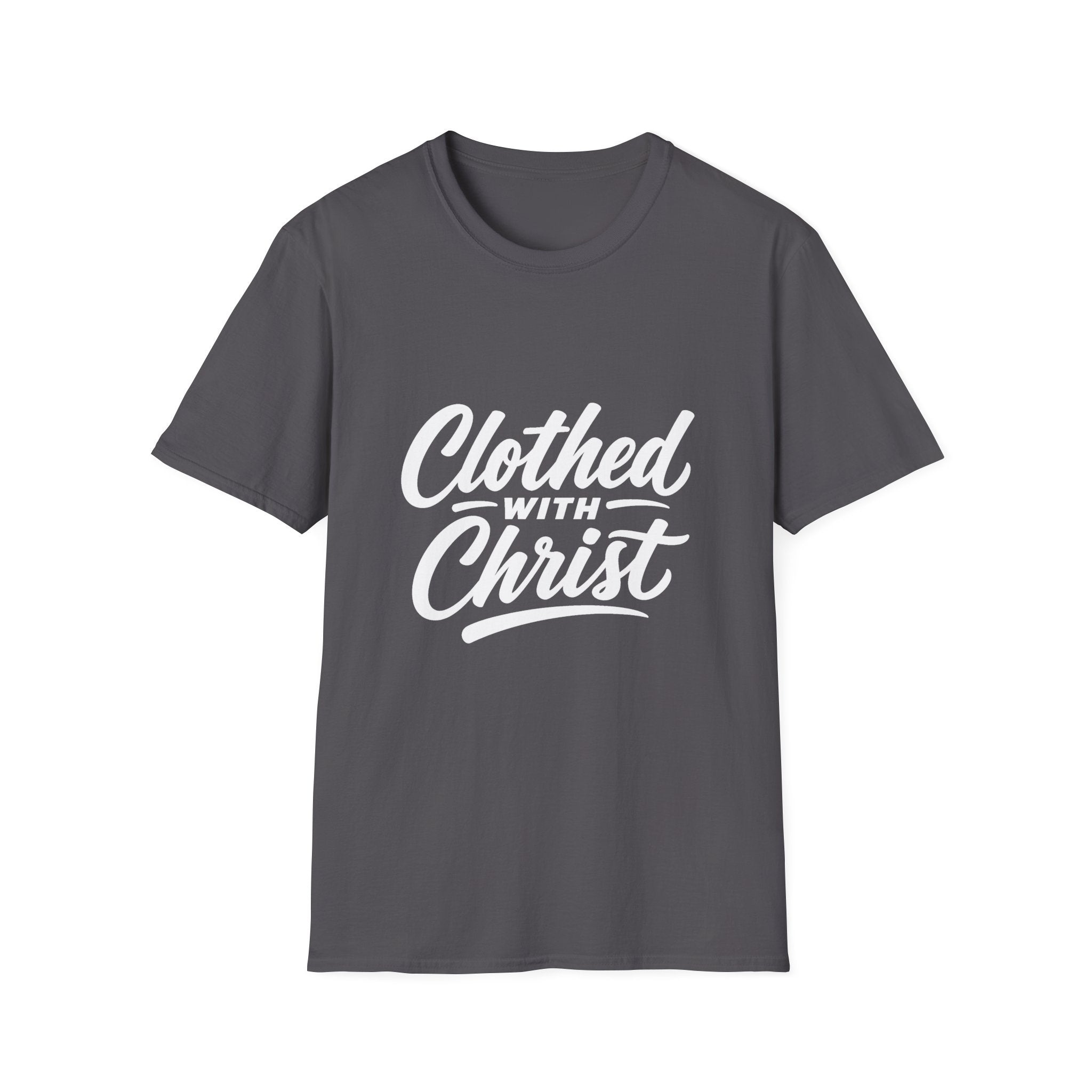 Clothed with christ christian faith bible verse typography for believers church youth group and christian streetwear T-Shirt
