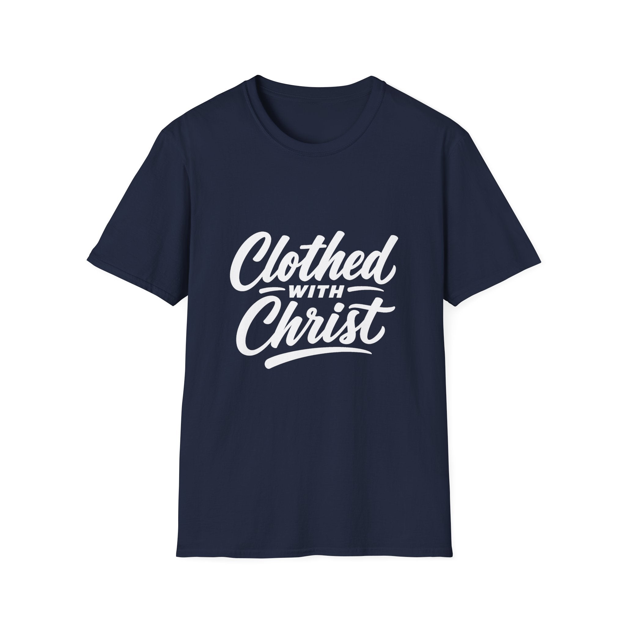 Clothed with christ christian faith bible verse typography for believers church youth group and christian streetwear T-Shirt
