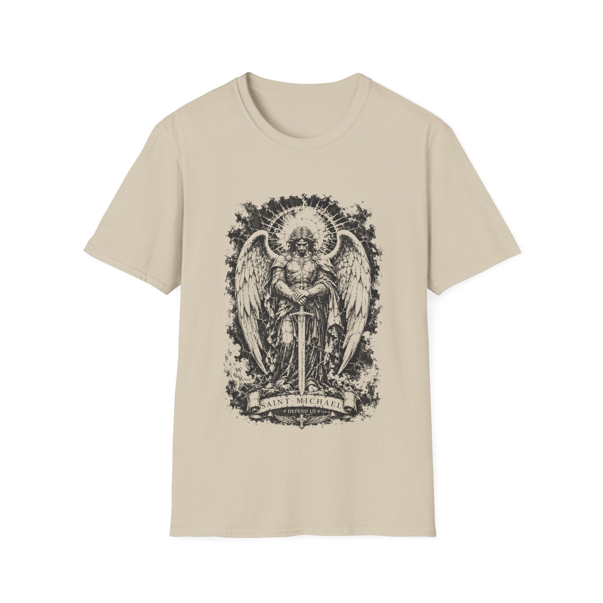 Saint Michael Defend Us Archangel Warrior Christian Catholic Spiritual Warfare Protection T-Shirt