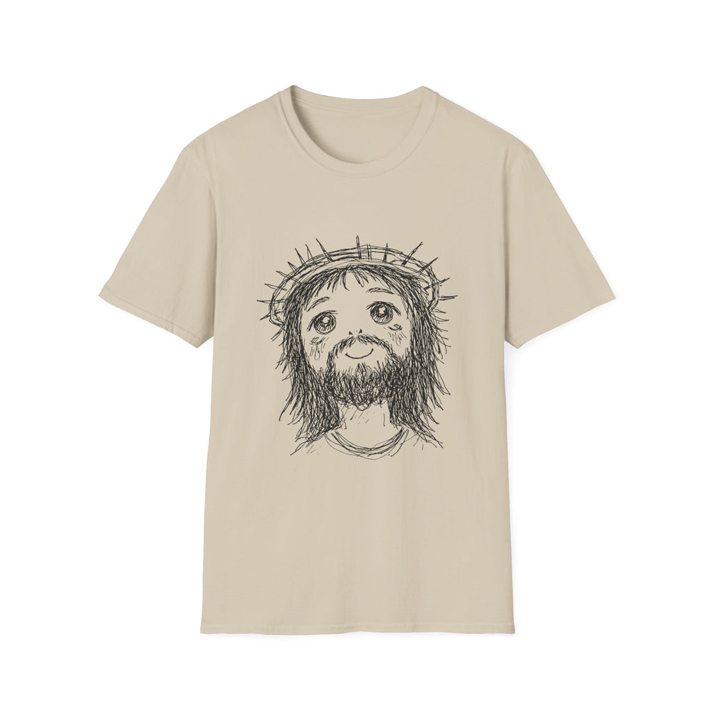 Cute jesus with crown of thorns kawaii christian faith anime style T-Shirt