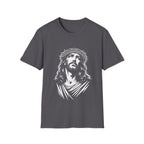Jesus christ with crown of thorns christian faith savior crucifixion good friday easter religious T-Shirt
