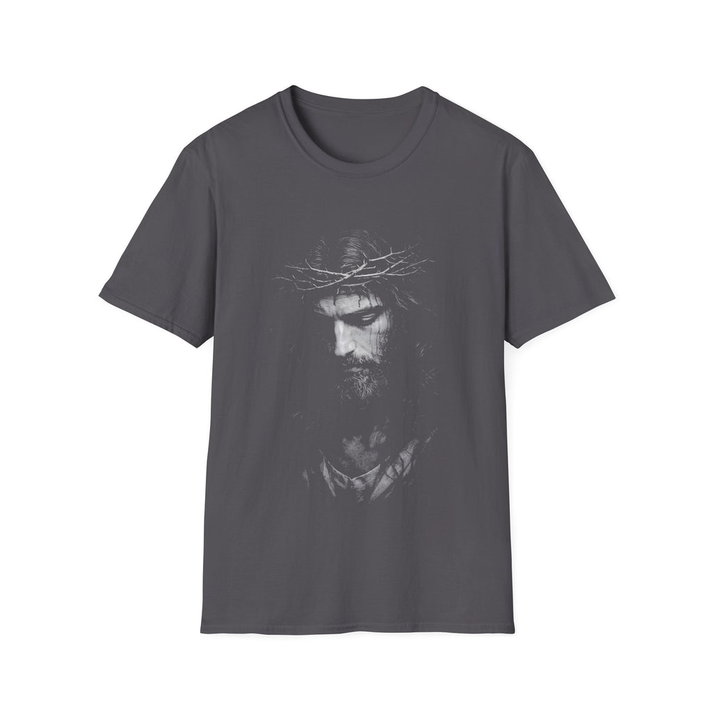 Jesus Christ Crown Of Thorns Portrait Christian Faith Lent And Easter Holy Week Religious Savior T-Shirt