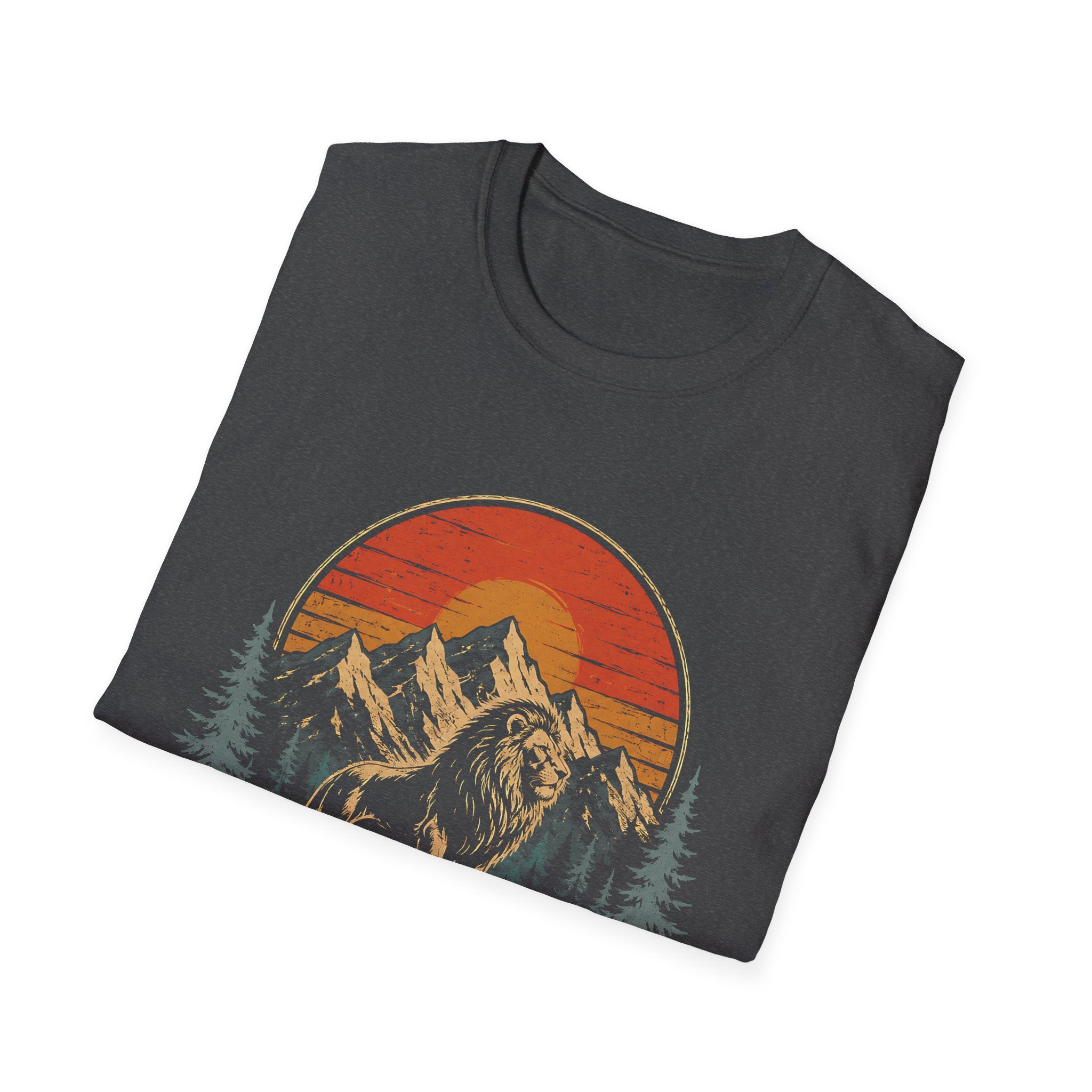 If God Is For Us Romans 8 31 Lion Christian Faith Mountain Sunset Bible Verse Art T-Shirt