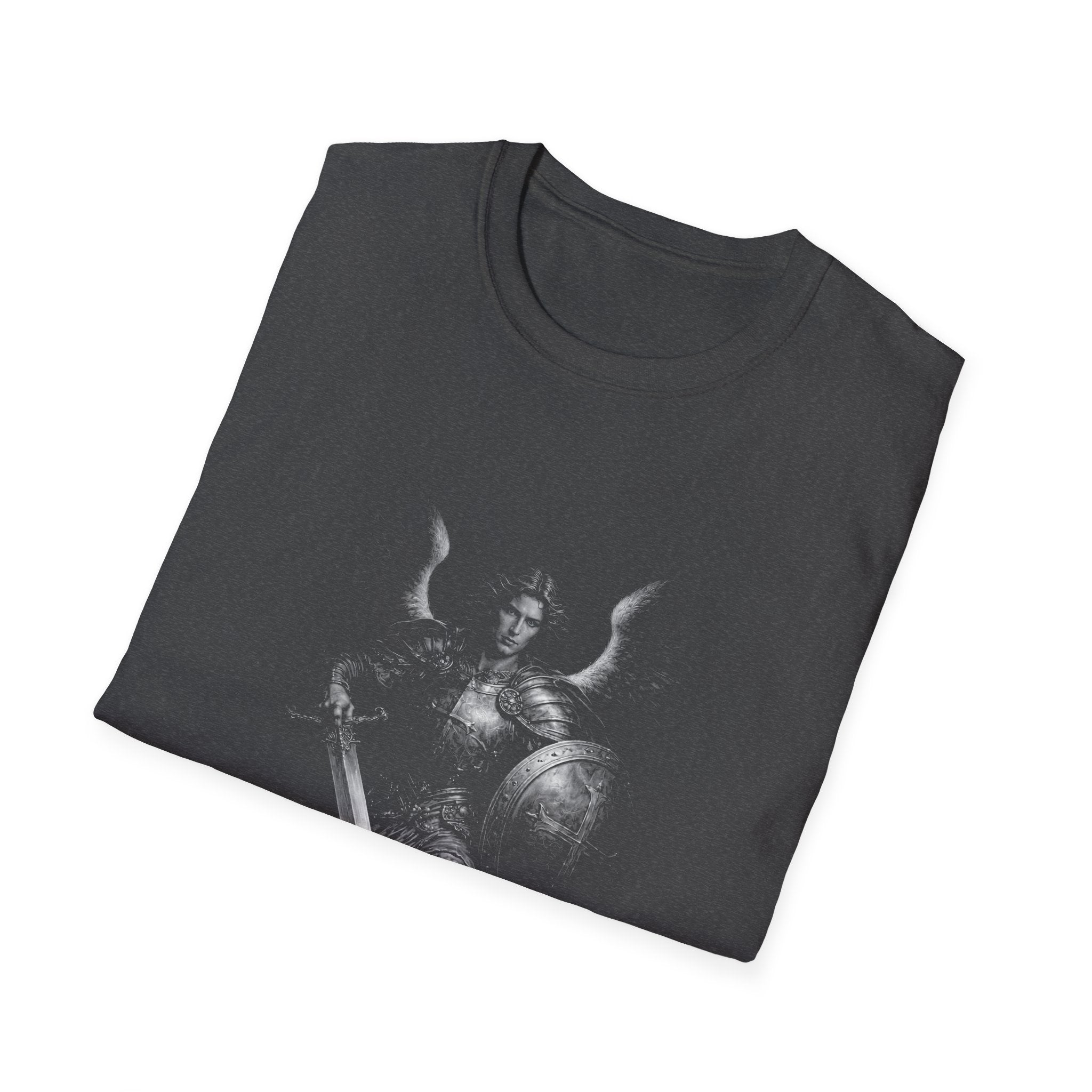 Archangel michael warrior of light defeating demon fallen angel spiritual warfare christian symbol of protection T-Shirt
