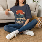 Guided By Grace Psalm 32 8 Christian Hiking Mountain Bible Verse Faith Outdoors T-Shirt