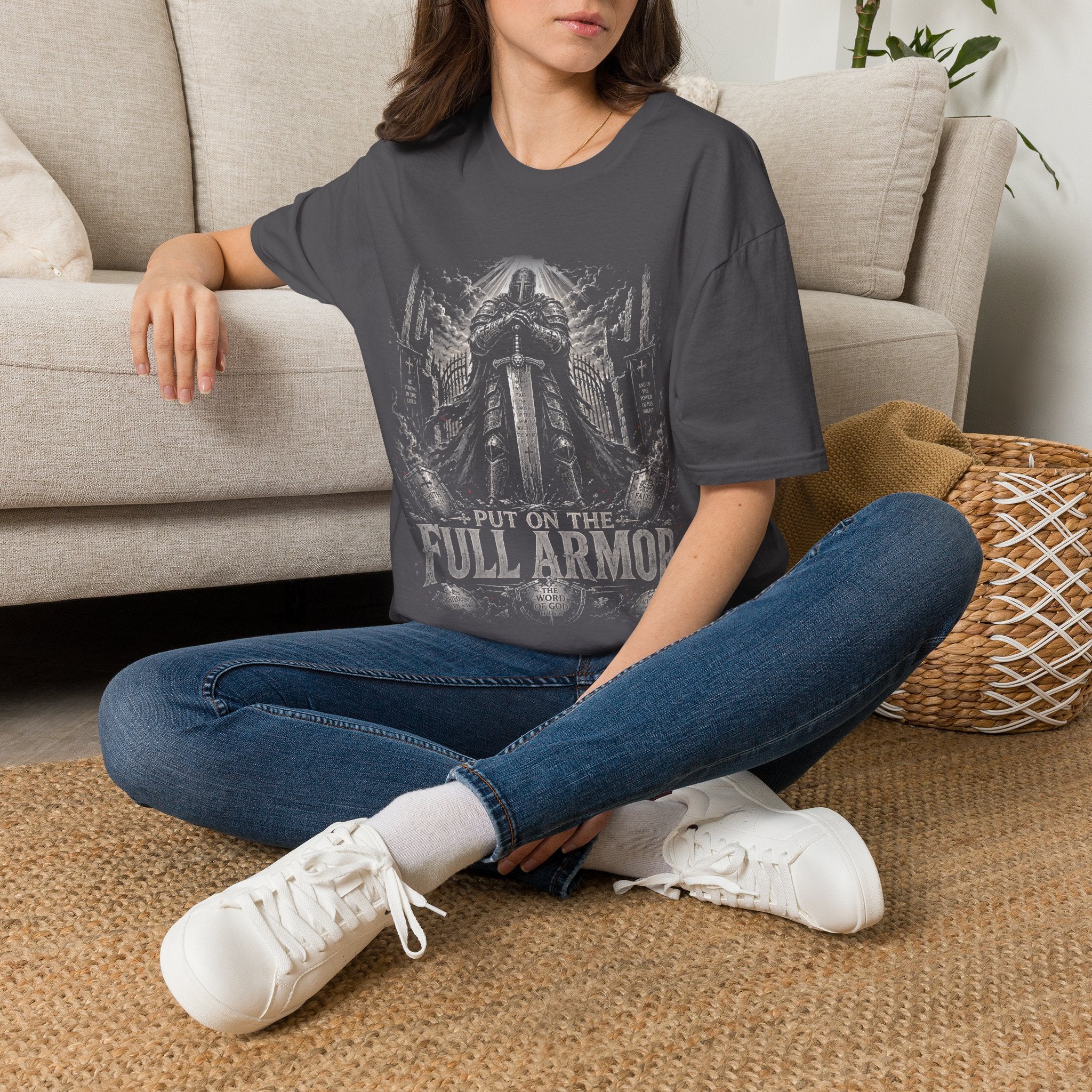 Put On The Full Armor The Word Of God Christian Knight Spiritual Warfare Armor Of God T-Shirt