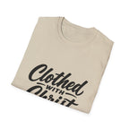 Clothed with christ christian faith bible verse typography for believers church youth group and christian streetwear T-Shirt