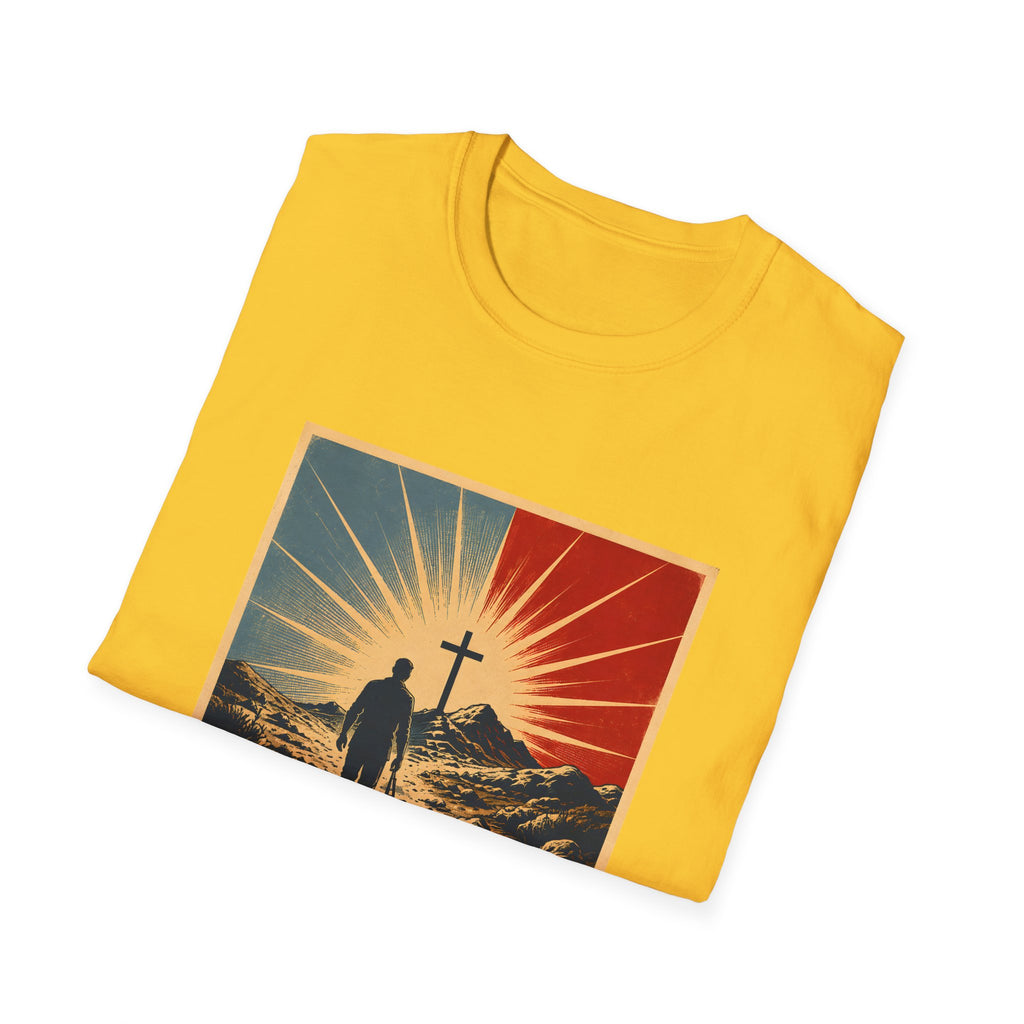 Walk By Faith Not By Sight Christian Cross Sunset Bible Verse Inspirational T-Shirt