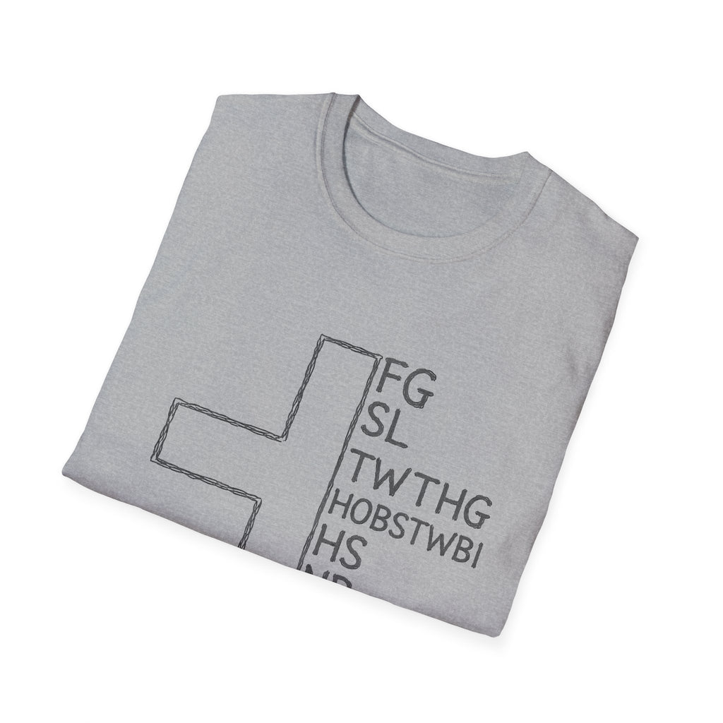 Christian kids cross fg sl twthg hobstwbi hs np bh el john 3 16 T-Shirt