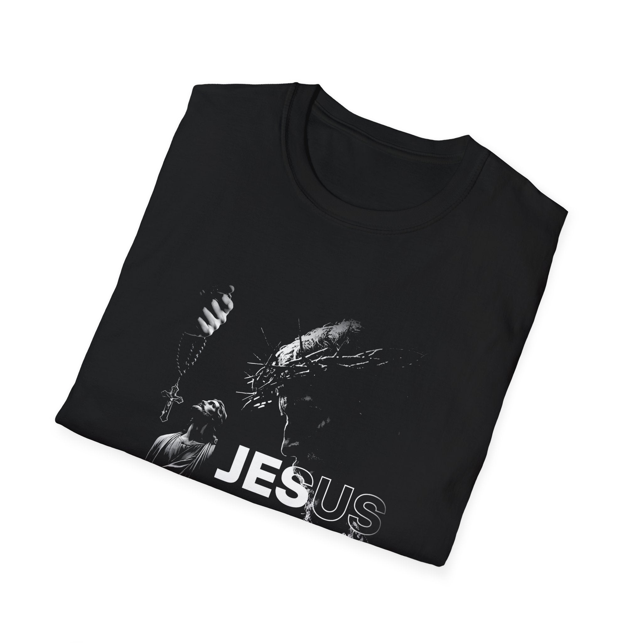 Jesus jesus faith passion cross prayer crown of thorns rosary crucifix christian devotion T-Shirt