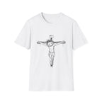 Inri cute jesus on the cross hand drawn christian faith easter good friday catholic bible T-Shirt
