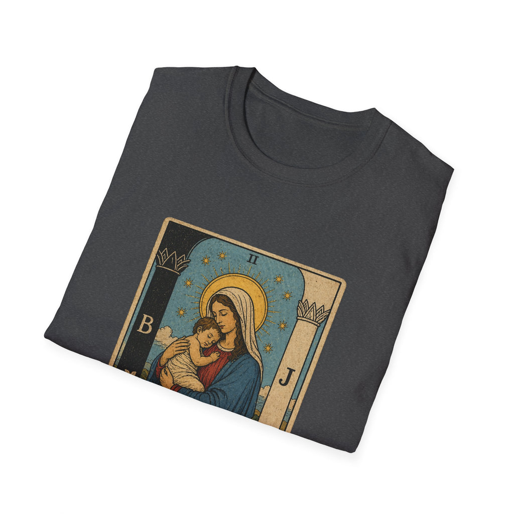 Holy mother mary vintage catholic art icon with baby jesus T-Shirt