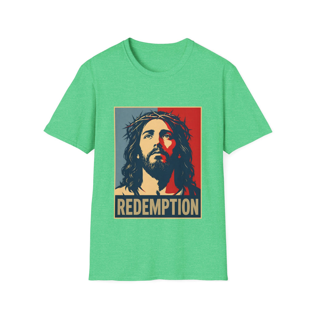 Redemption Jesus Christ Crown Of Thorns Christian Faith Hope Inspirational Savior Art Poster Style Religious Redemption T-Shirt